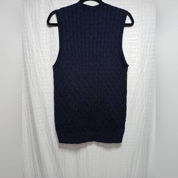 Bobby Jones Golf  V Neck Cable Knit 100% Cotton Men's Vest. Size M - Picture 2 of 7